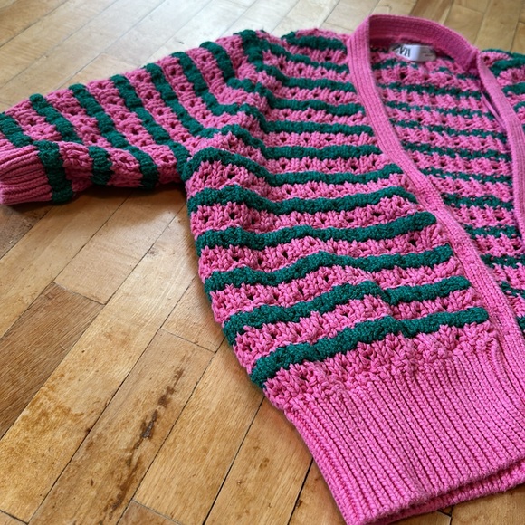 Zara Watermelon Cropped Sweater - Picture 2 of 6